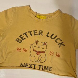 Crop T-shirt by Queen Bees, Made in USA